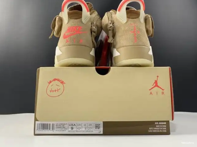 Rep TBK Retro Air 6 DH0690-200 Khaki British Travis Scott Jordan 0518